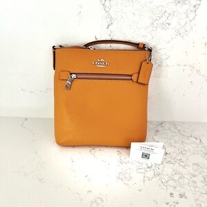 Orange Coach Mini Rowan File Bag